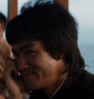 Smiling Bruce Lee